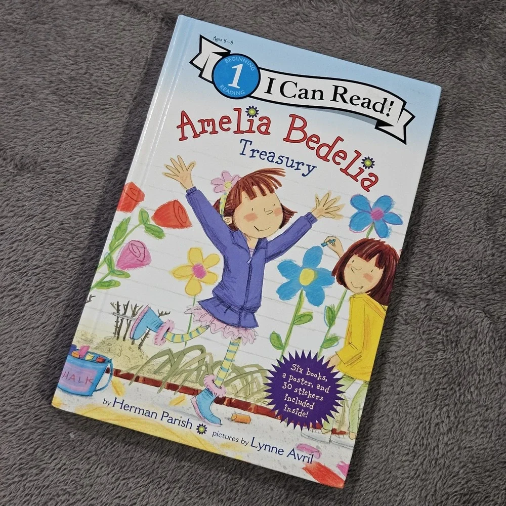 I Can Read Amelia Bedelia Treasury 6 Books, Level 1, Poster, Stickers -Hardcover